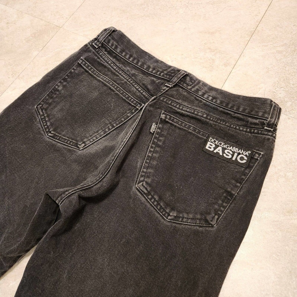 Dolce & Gabbana‎ Mens 32x32 Basic Black Denim Jeans Made In Italy 71661 D&G
